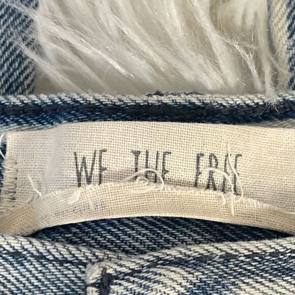 Free People We The Free Draw The Line Striped Straight Leg Jeans Sz 26 - Picture 9 of 13